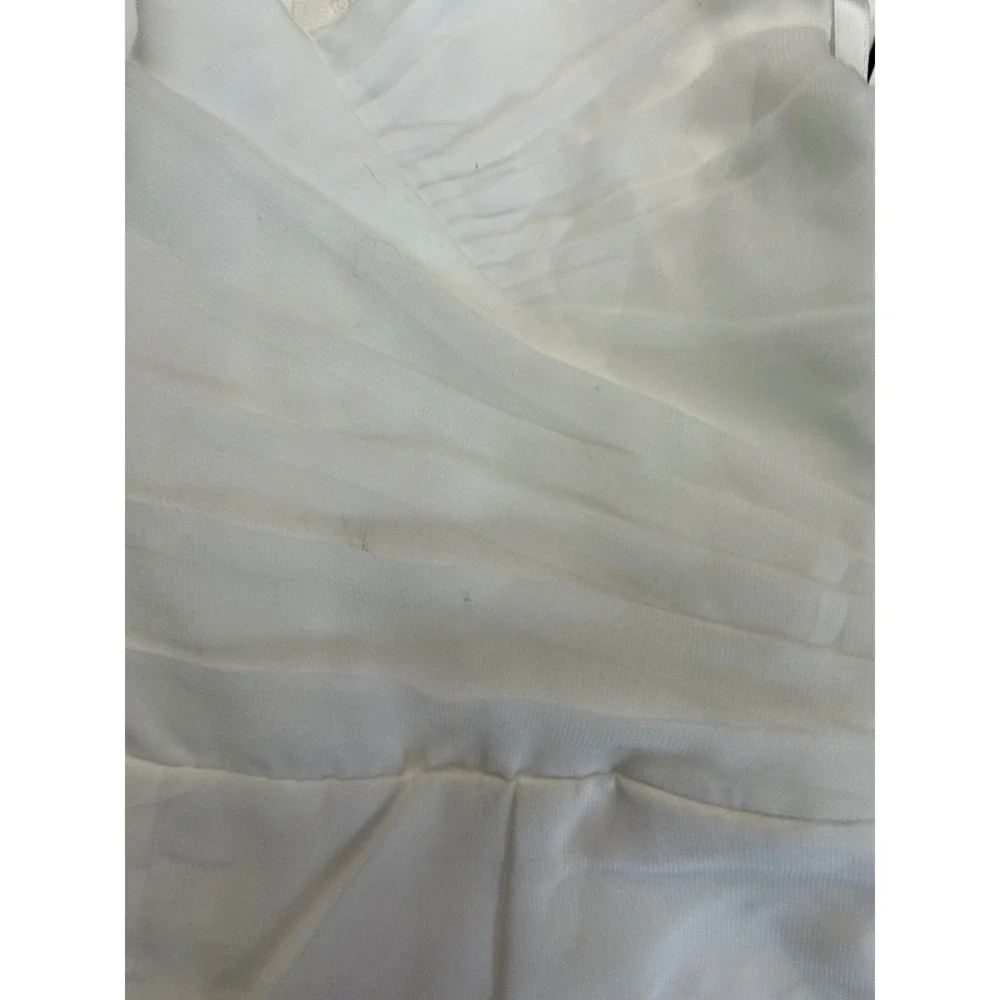 David's Bridal girls Siobhan Jumpsuits Soft White Formal Wedding Flower Girl 5/6
